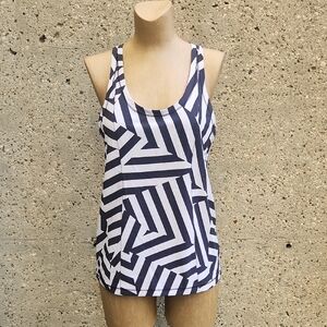 Lululemon Black and White Striped Tank Top
